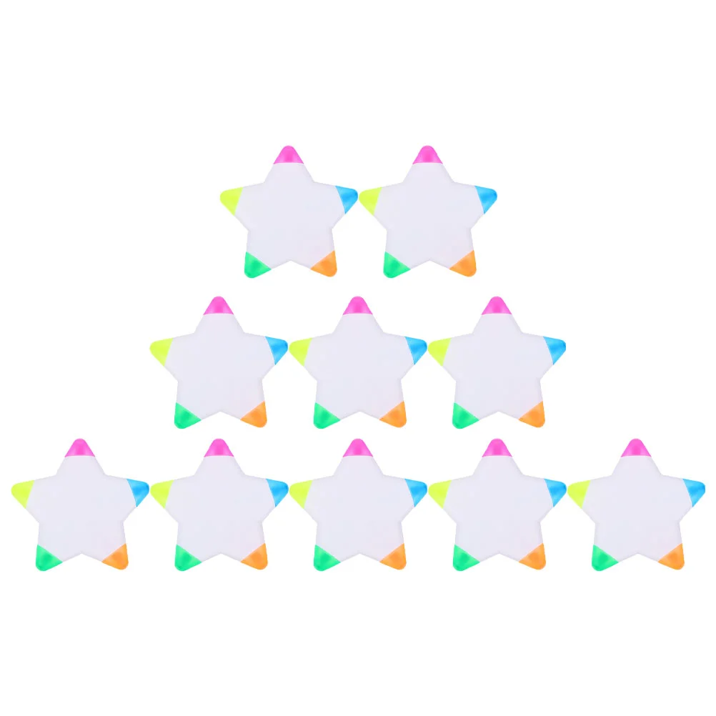 Small Five-color Petal Brush Student Mini Highlighters Retractable Plastic Writing