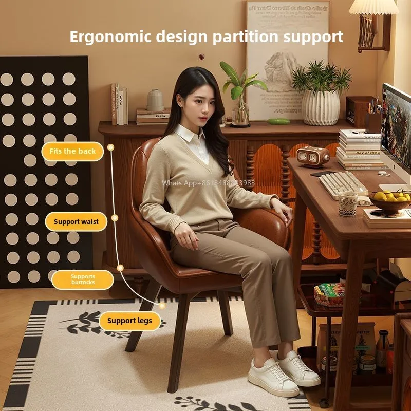

HOT Household, Computer Chair, Study, Bedroom, Chair, Stool, Living Room, Light Luxury, Solid Wood, Office Chair, Makeup Stool