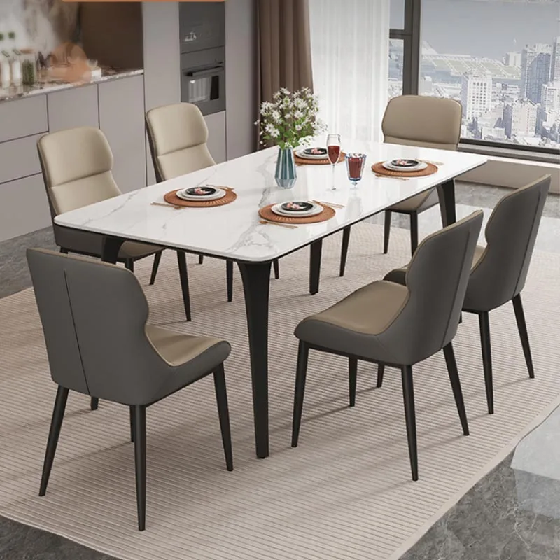 

Rectangular Event Dining Table Living Room Luxury Nordic Modern Mobile Dining Table Kitchen SalonMesa De Comedor Home Furniture