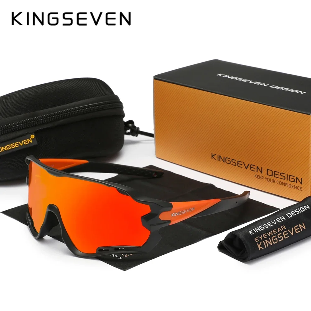 

KINGSEVEN спортивные велосипедные солнцезащитные очки для мужчин и женщин Mtb велосипедные очки UV400 повседневные уличные очки оборудование для езды на велосипеде очки
