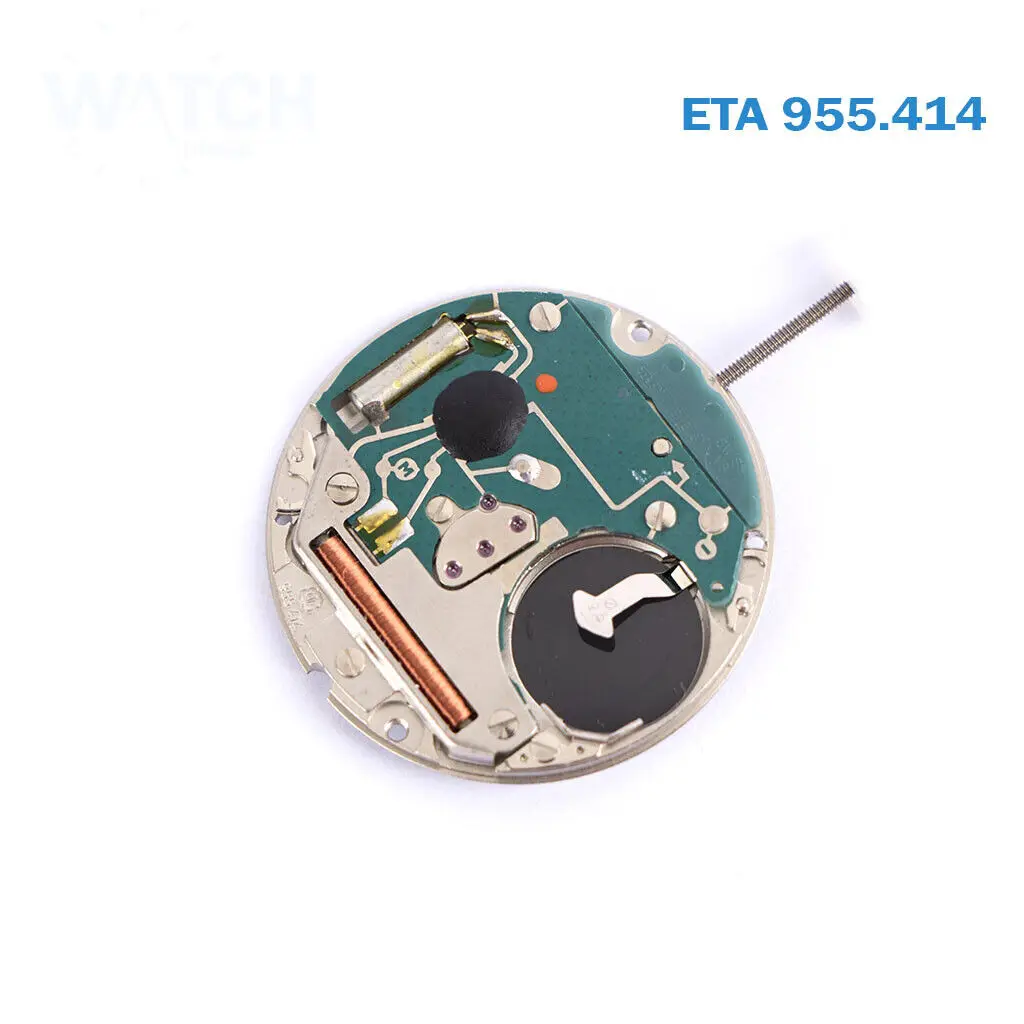 ETA 955.414  Quartz Watch Movement, White Date Disk on 3, 3 Hands, 7 jewels