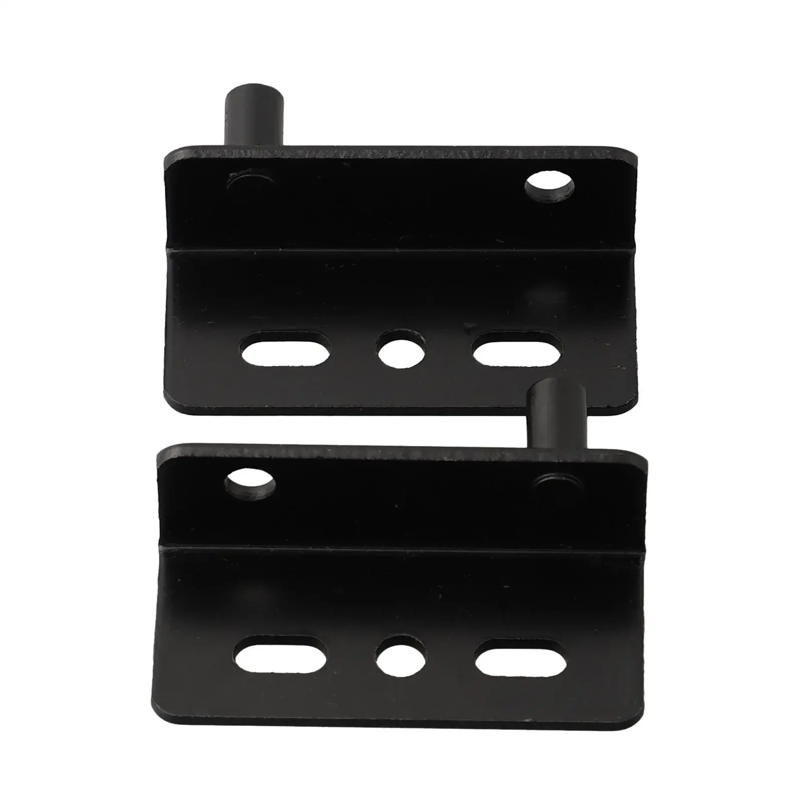 For Wood Doors Drawers Furniture Cabinet Wardrobe  2pcs Pivot Hinges  Black Heavy Duty Concealed Shaft  Door Hinges With Bushing