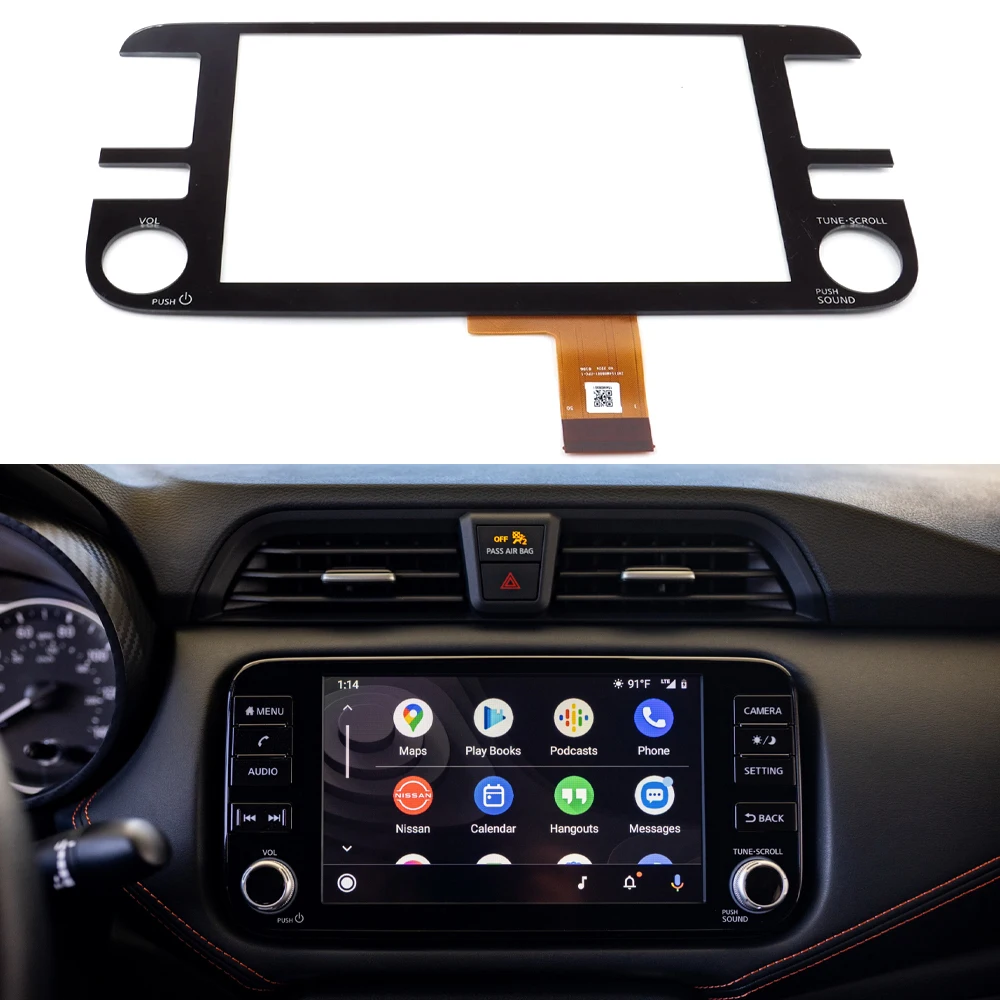 New Original Replacement 8 inch Touch Screen for Nissan Kicks Versa  2020-2024 OEM MultiMedia 2591A5R01A Touch Screen 591A5R02A