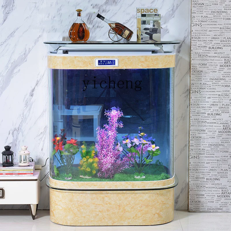 

XL fish tank aquarium European ecological glass large and medium-sized goldfish living room home