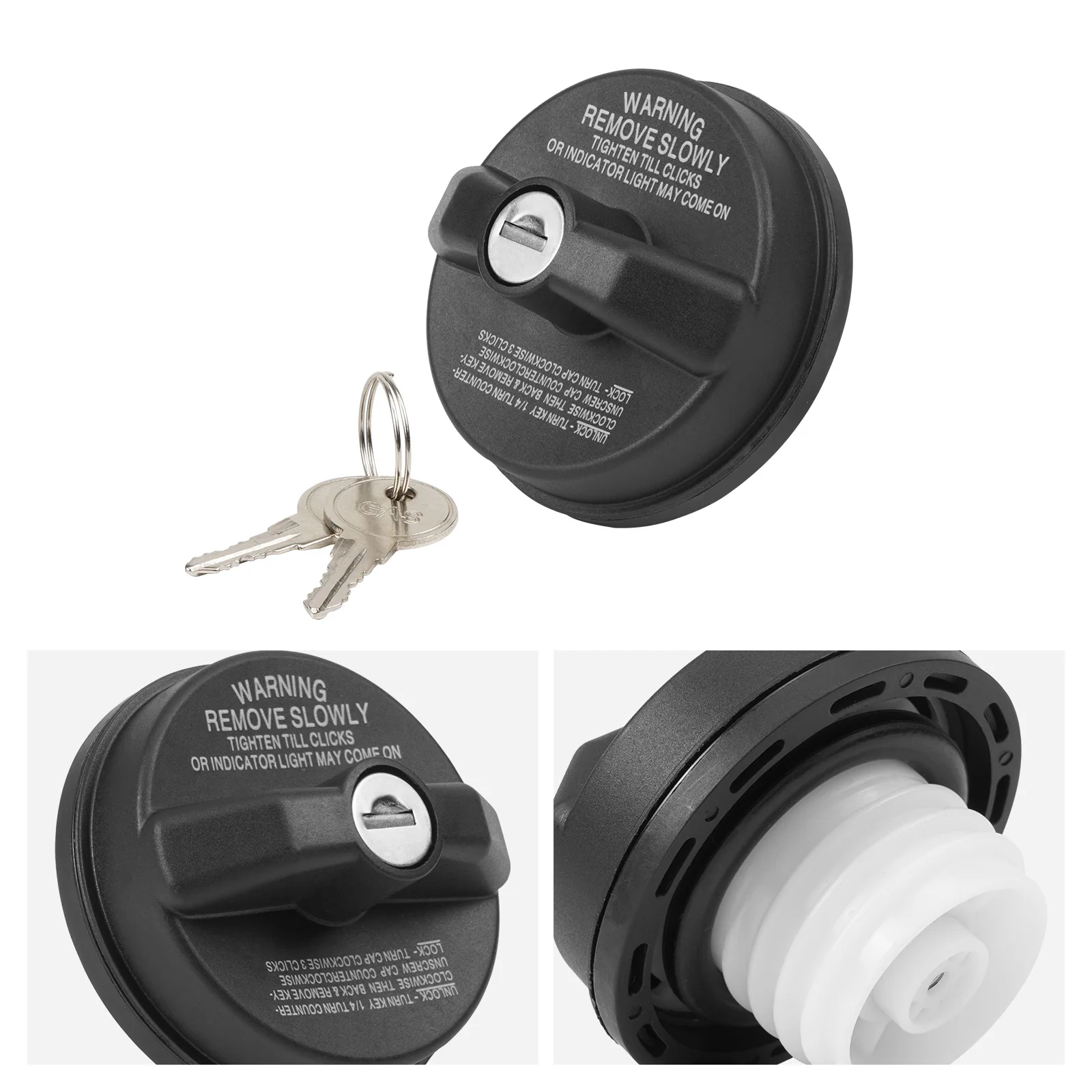 

BEVINSEE Locking Gas Fuel Tank Cap Cover for Toyota 4Runner/Land Cruiser/RAV4/Yaris, for Scion iM/tC, Replace for 77300-53020