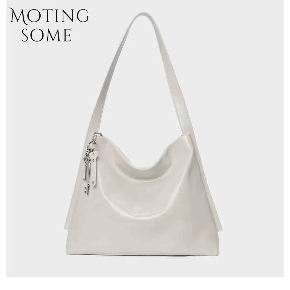 

Motingsome Fashion Simply Woman Bag High Quality Oil Wax Cow Leather Large Capacity Shoulder Handbag and Purses Casual Tote 2024