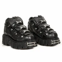 2026 New Brand Punk Style Women Shoes Lace-up heel height 6CM Platform Shoes Woman Rock Boots Metal Decor Woman Sneakers