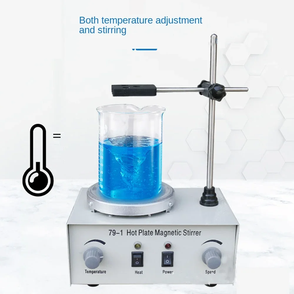 79-1 Heating Magnetic Stirrer Laboratory Heating Dual Control Stirrer Stirring 250W 1000Ml Hot Plate Stirrer 110/220V