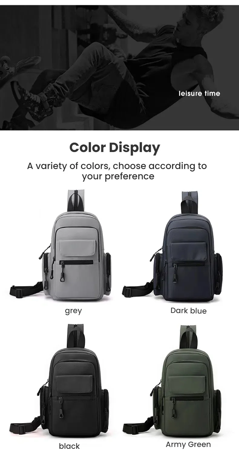 Modische Multifunktionale Brusttasche Fahrrad-Brusttasche Herren Mini-Rucksack Geeignet für Tägliches Pendeln Outdoor-Sport Reisen – Detail 13