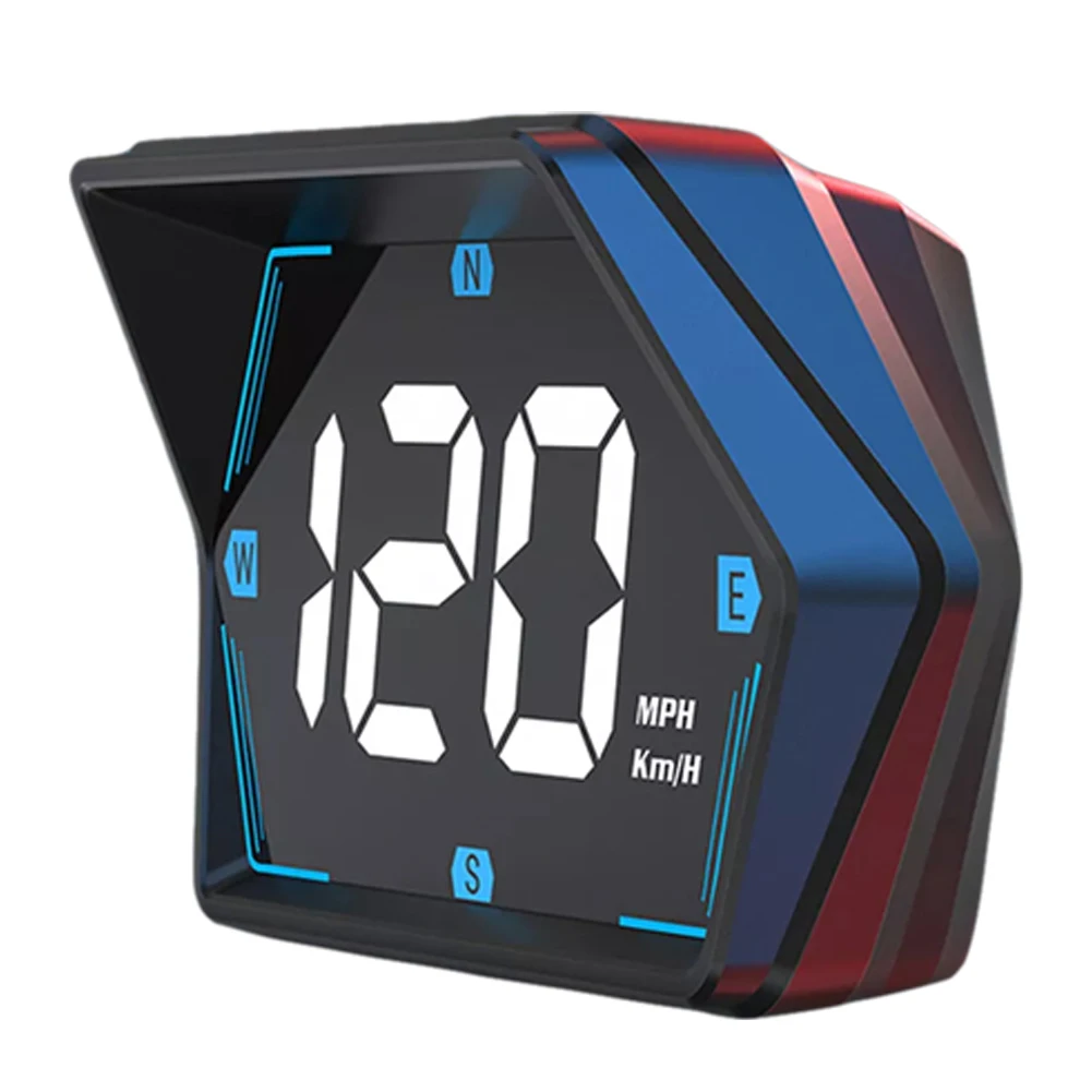 سيارة الرقمية GPS عداد السرعة HD LED عرض سرعة MPH KMH HUD البوصلة الرقمية GPS HUD السرعة الزائدة إنذار عداد السرعة عداد المسافات