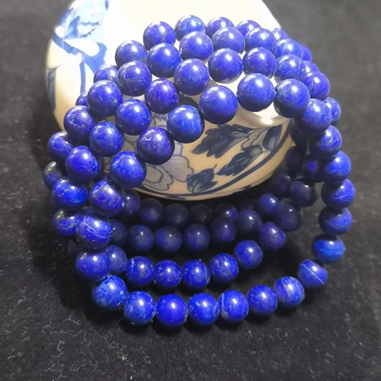 

1pcs/lot natural lapis lazuli single-circle bead bracelet blue crystal Noble and elegant Women's jewelry accessories exquisite