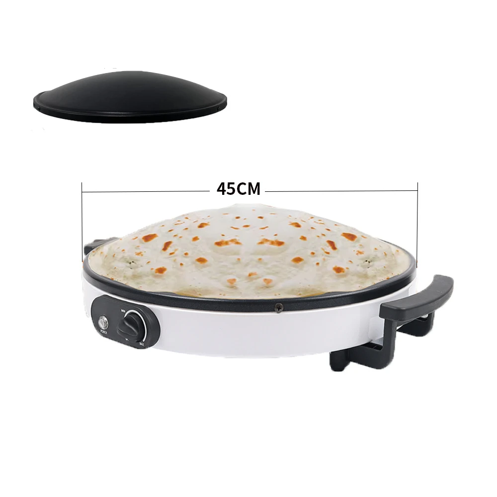 Wholesale 2000W 17.7 Inch Dome Shape Nonstick Coating Crepe Gursaan Maker Automatic Chapati Roti Machine