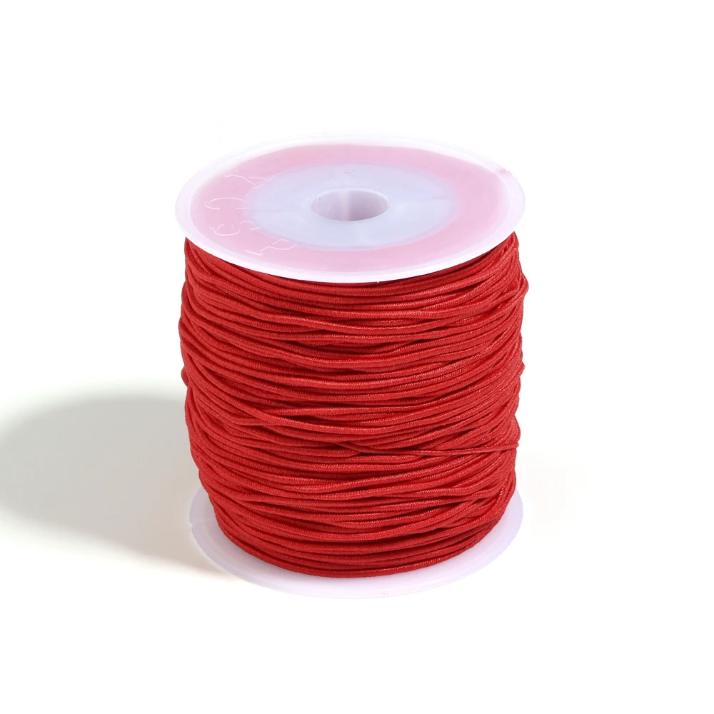 50M 1mm Runde Gummibänder Bungee Shock Cord Elastisches Seil Gummiband Strap String DIY Schmuck Machen Armbänder Halsketten liefert