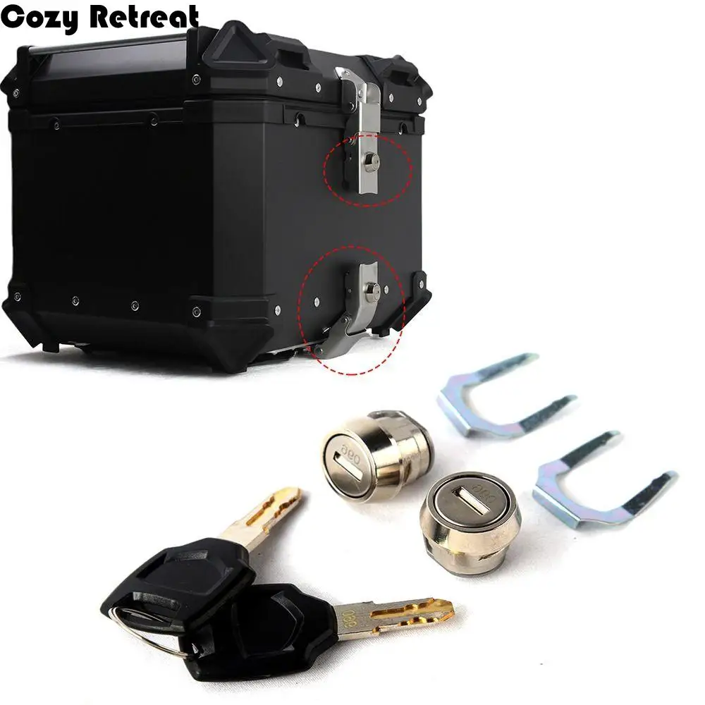

With 2 Keys Motorcycle Top Box Lock Cylinder Kit Aluminum Alloy Weather Proof Motorcycle Side Box Bolt Lock Secure Locking