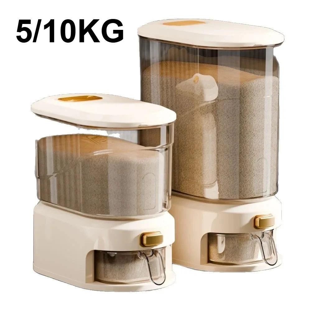 

10KG Sealed Rice Storage Box with Lid Insect-Proof Moisture-Proof Grain Container Rice Bucket for Home Kitchen Organization 쌀통