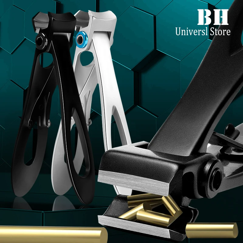 1PC Professional Nail Clippers Carbon Steel High Quality Nail Cutter Black Sliver Repair Finger Toe Tools Finger Toe Scissors
