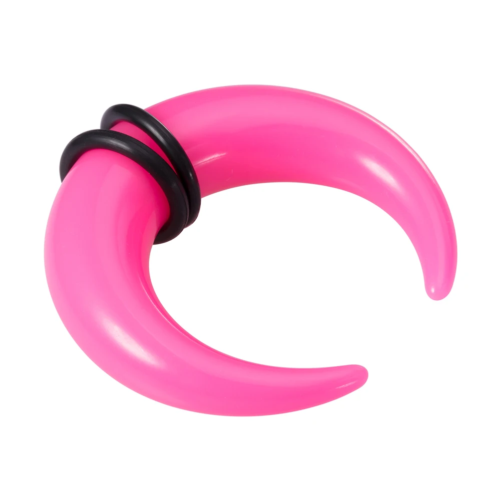 Acrylic C Shaped Taper Pincher Septum Rings, 2Pcs Set