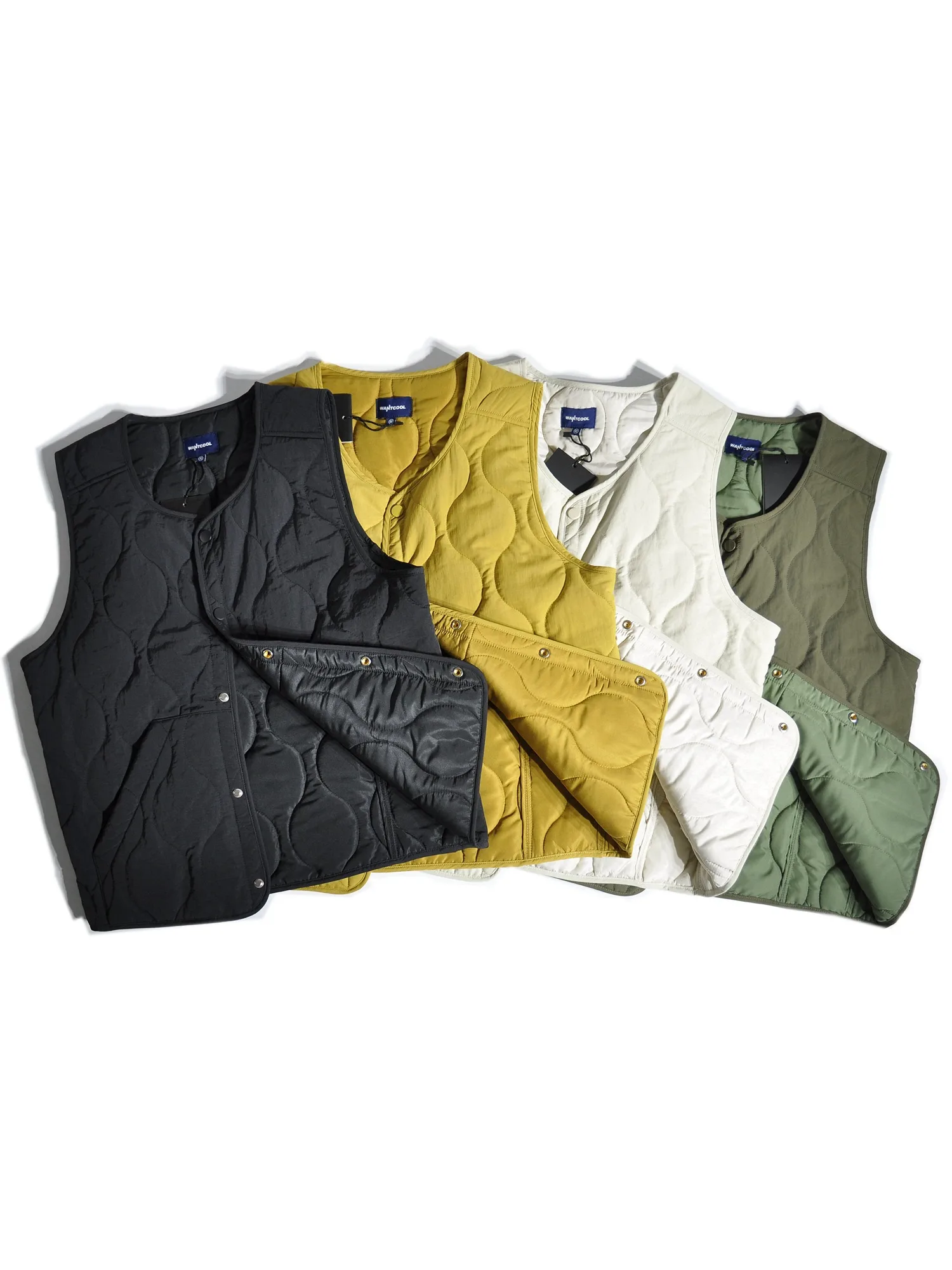 

Легкий стеганый хлопковый жилет без воротника с большим карманом для улицы, японская многослойная теплая повседневная куртка без рукавов