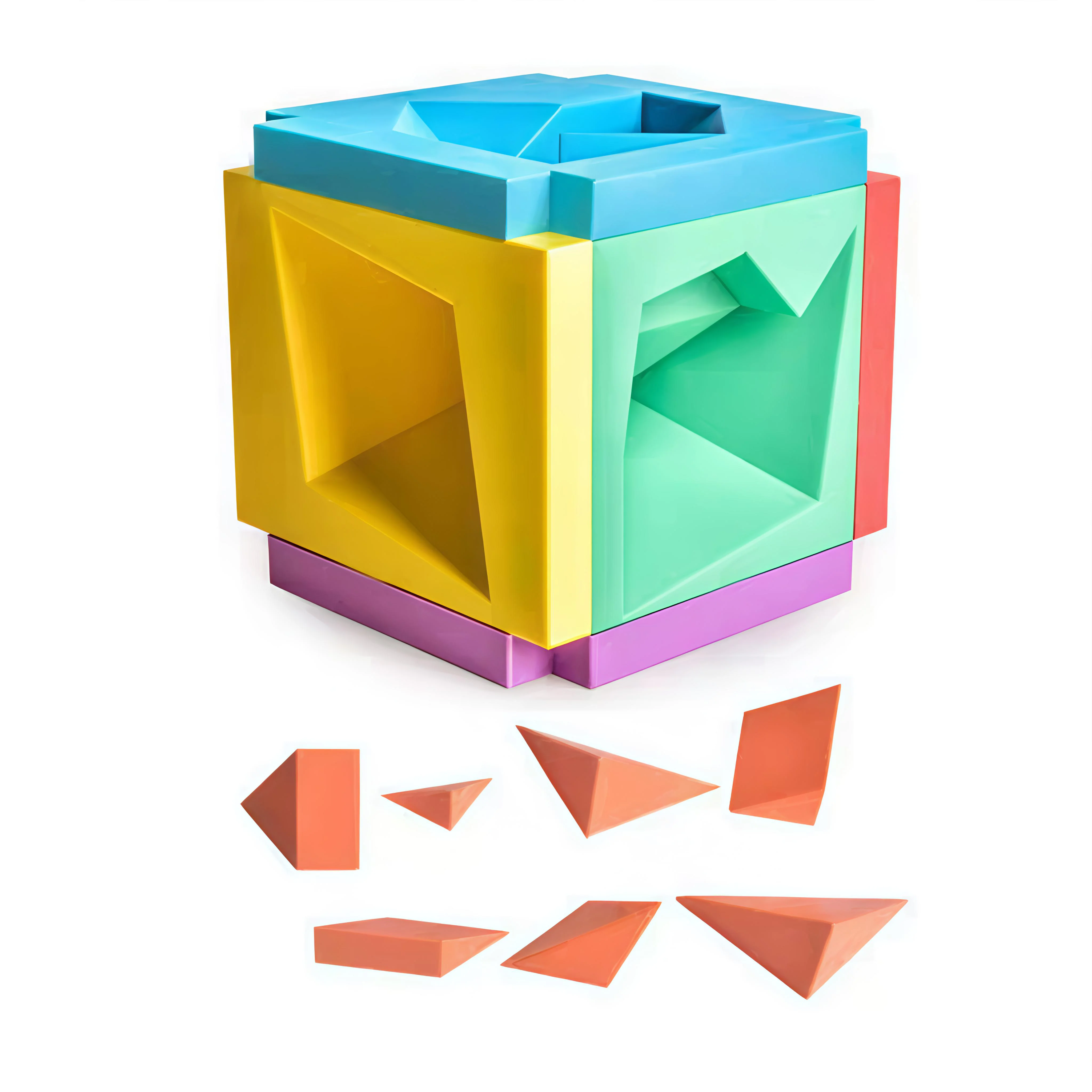 

Puzzle 3D Brain Teaser Puzzle STEM Skill Builder Tangram Game Educational Problem Solving Game Plastic Educational Toy
