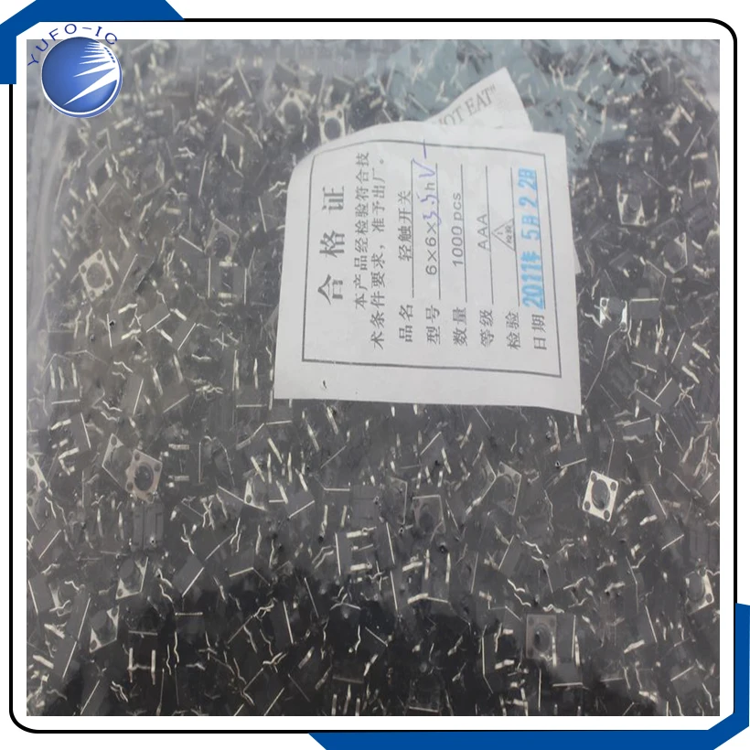 1000pcs 6*6*6MM micro switch touch switch Tactile Push button switch 6x6x6MM