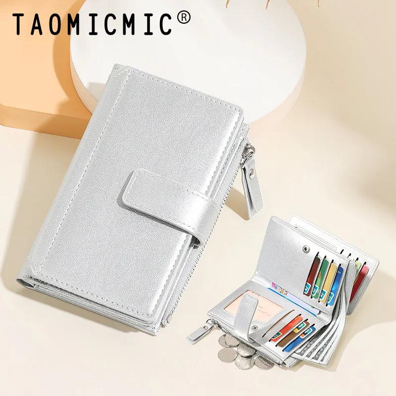 

Fashionable short ladies' wallet,large-capacity high-end clutch,multi-slot leather card case,coin purse for women,carteras mujer