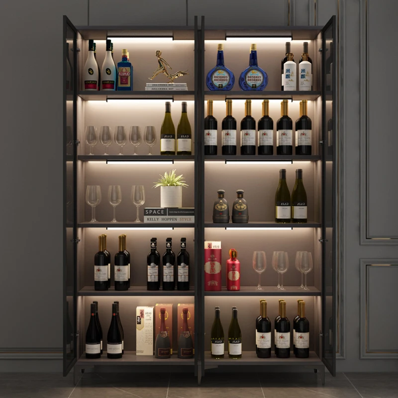 Congelafor Liquor Glass Cabinet Mounted Corner Luxury Storage Refrigerator Cabinet Vitrinas Expositoras Wine Cabinet Furniture