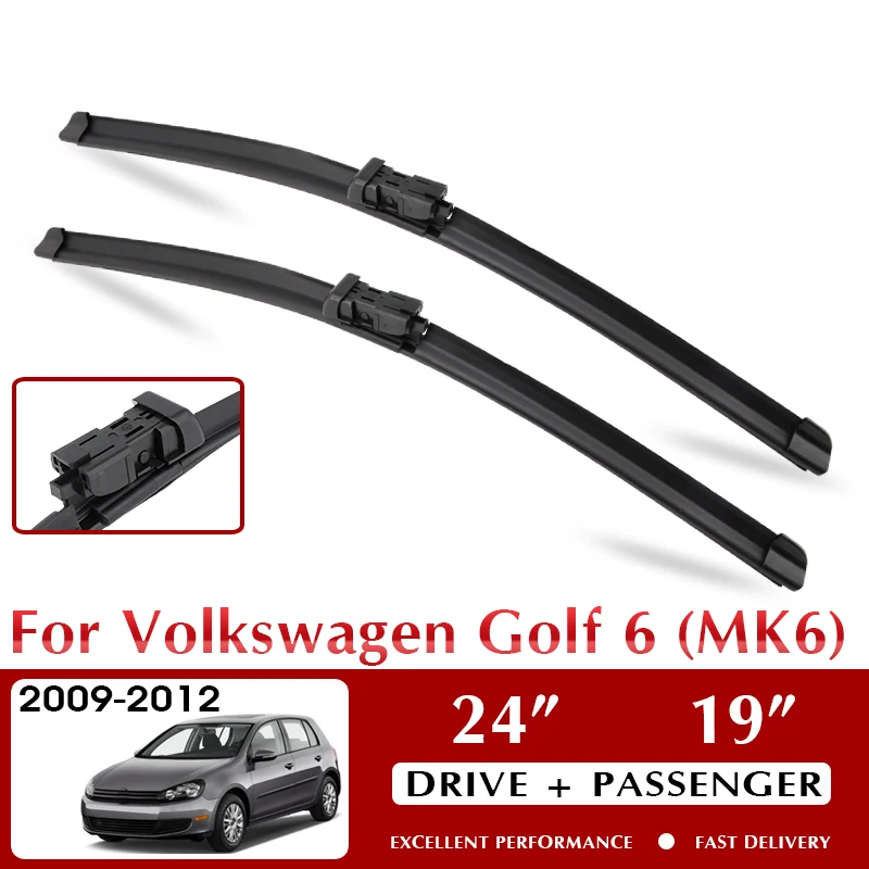 

Wiper Front Car Wiper Blade for VW Volkswagen Golf 6 VI MK6 2009-2012 Windshield Windscreen Window Wash 24"+19" LHD RHD