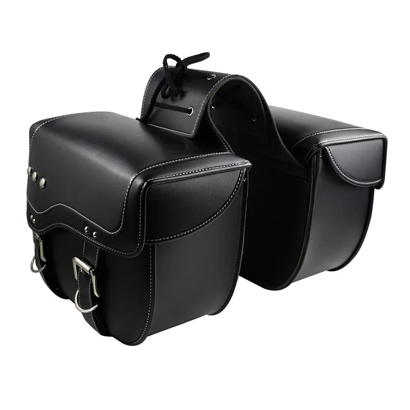Universal Motorcycle Saddlebag Side Bag PU Leather Large Luggage Bag for Harley for Honda for Suzuki