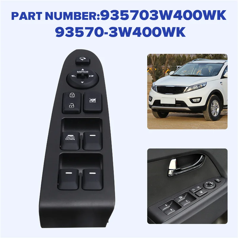 

Trending 93570-3W400WK Car Power Window Switch "AUTO DOWN" Switch Button For Kia Sportage 2.0L 2011-2017 935703W400WK LHD