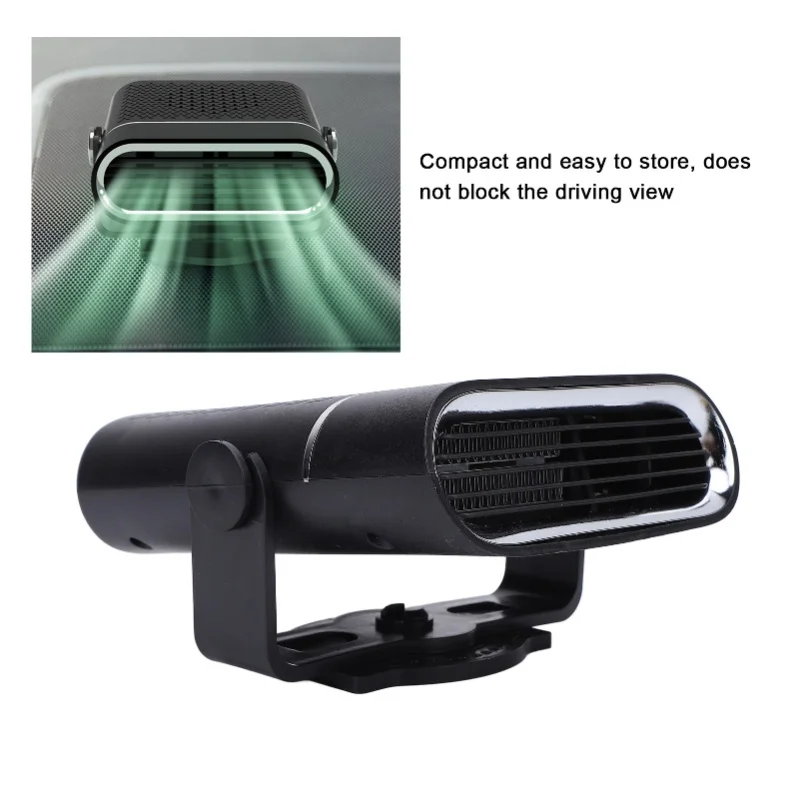 12V Portable Car Heater High Power Fast Windshield Defogging Multifunctional Heater For Vehicle Winter White Black