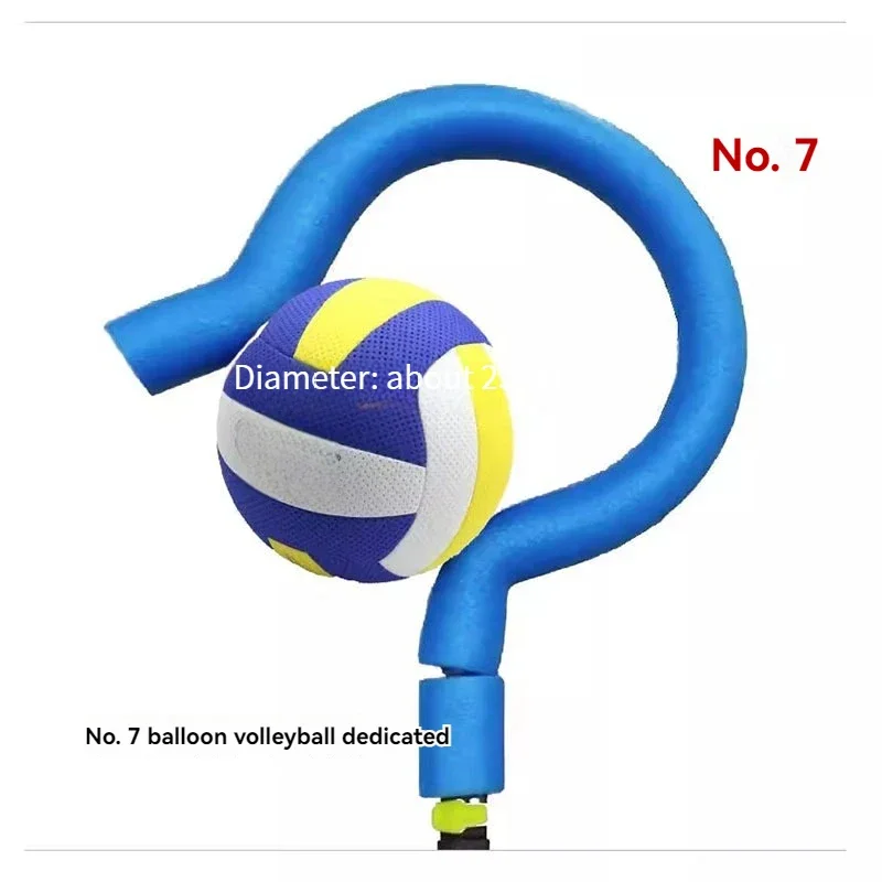Question mark-shaped spike training device; a volleyball spiking training aid used by professional teams.
