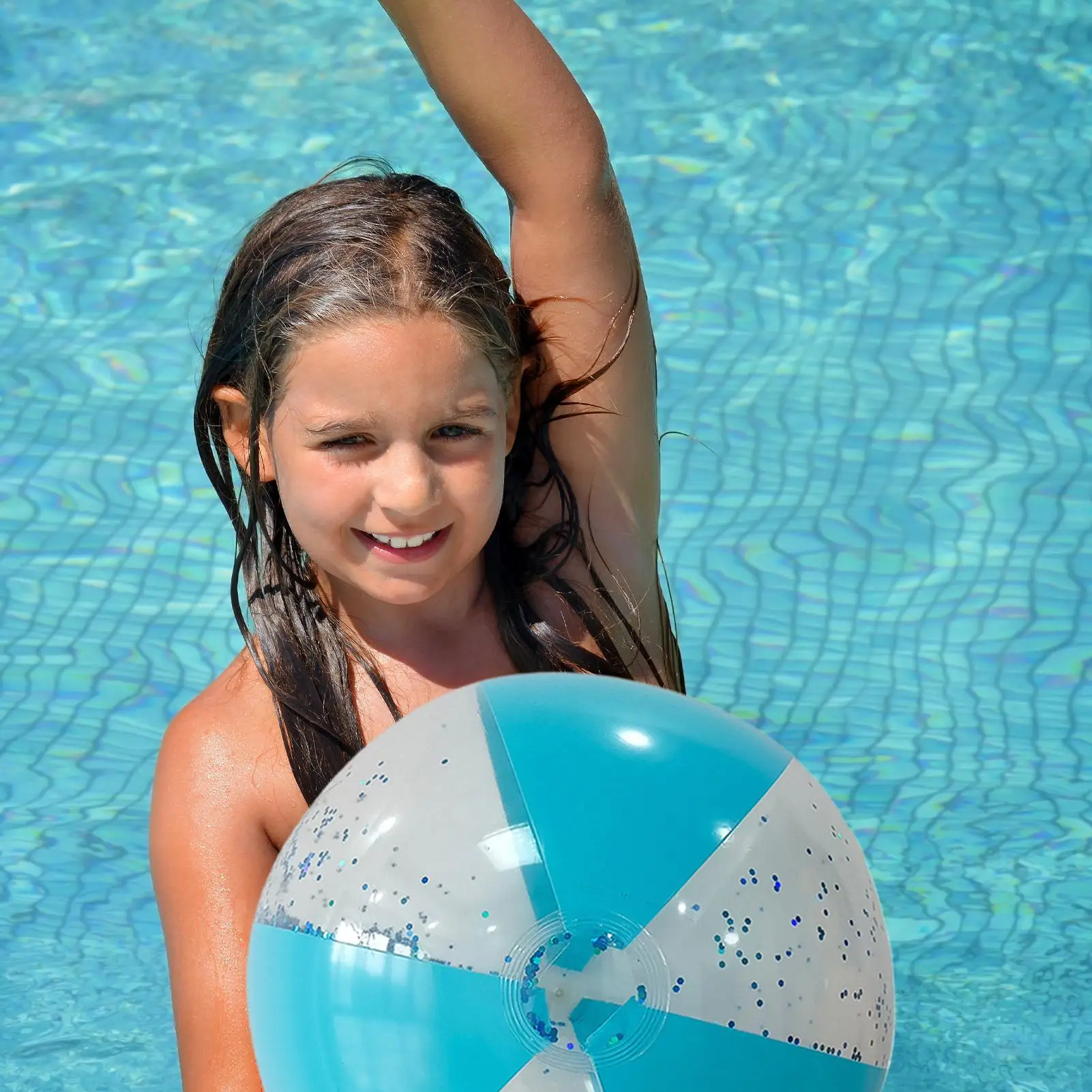 Aufblasbare Strandbälle, glitzernde Sommer-Schwimmbadbälle, PVC, wiederverwendbares Spielzeug, lustige Spiele, Sportaktivitäten für Erwachsene, Kleinkinder, Jungen