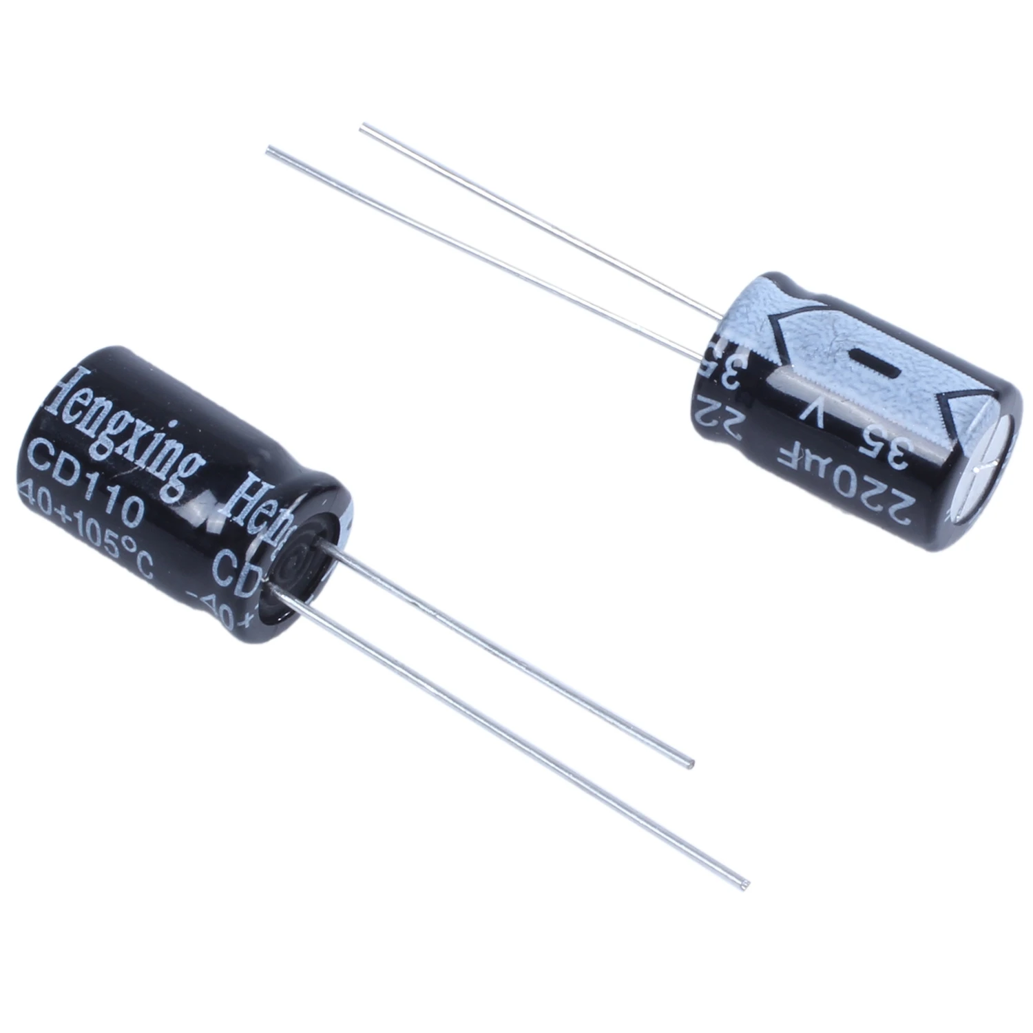 10 x 220uF 35V 105C Radial Electrolytic Capacitor 8x12mm