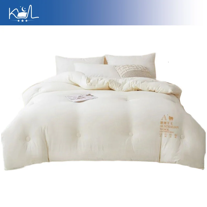 

Australian Wool Quilt, Extra Thick Winter Warm Duvet Insert, Super Soft Heavyweight Comforter for All Season