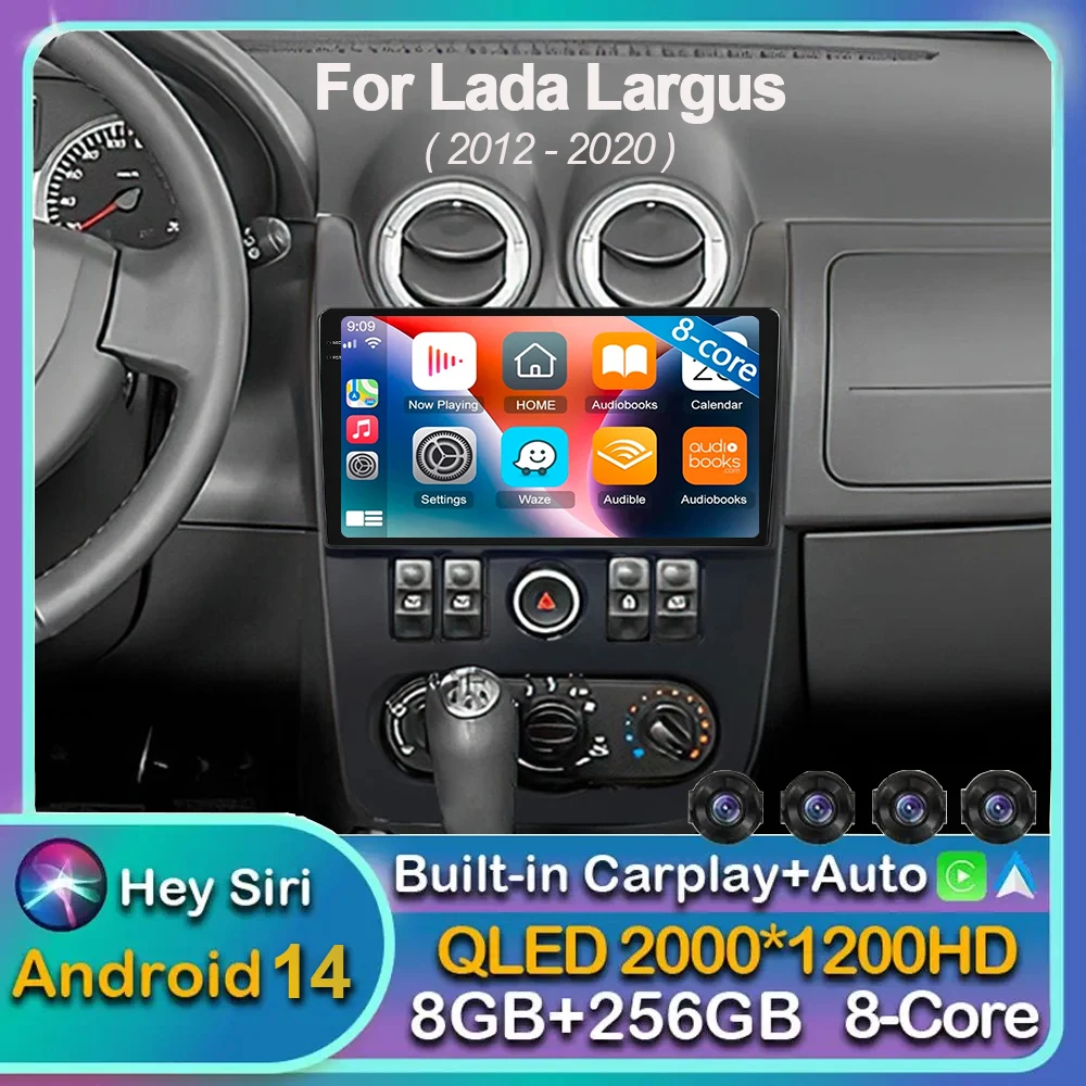 

Android 14 Carplay Auto WIFI+4G Car Radio For Lada Largus 2012-2020 Multimedia GPS Video Player Stereo 2din DSP Head Unit Audio