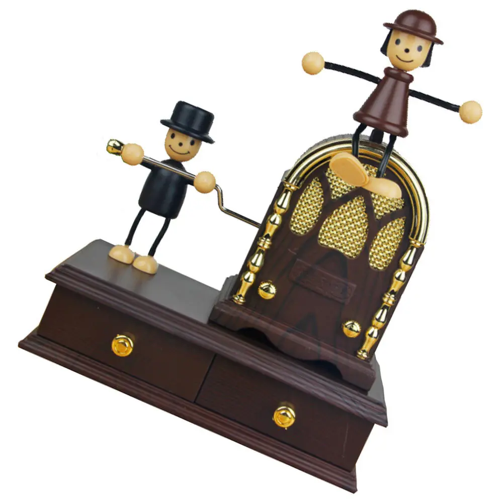 

1Pcs Romantic Couple Puppet Music Box Hand Cranked Creative Home Decoration Birthday Anniversary Gift Elegant Musical Box