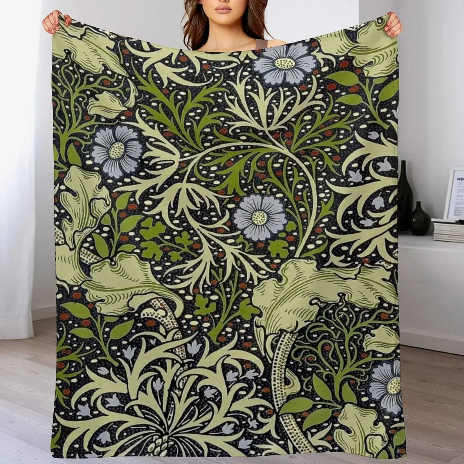 

William Morris Throw Blanket Vintage christmas gifts Blankets