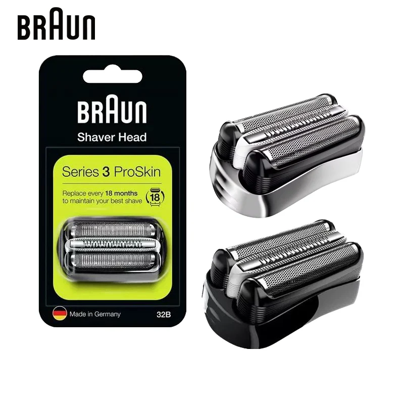 Braun 32B 32S Electric Shaver Blade Series 3 Replacement Cassette Head Foil Cutter for Braun 3000s 3010s 3040s 3050cc 3070cc