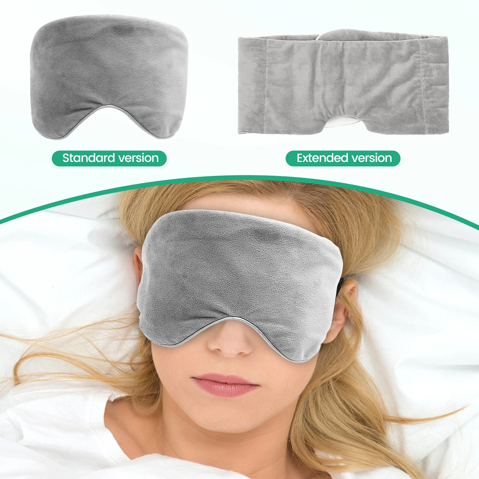 

Weighted Eye Mask for Sleeping Removable Weighted Eye Cover Soft Breathable Blackout Sleeping Mask for Women and Men for Travel