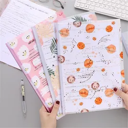 Document File Folder Sliding Bar Clips Report Covers Spine Bars Tie Rod Clamp A4 Transparent Folder Holder Bag Cute Stationery