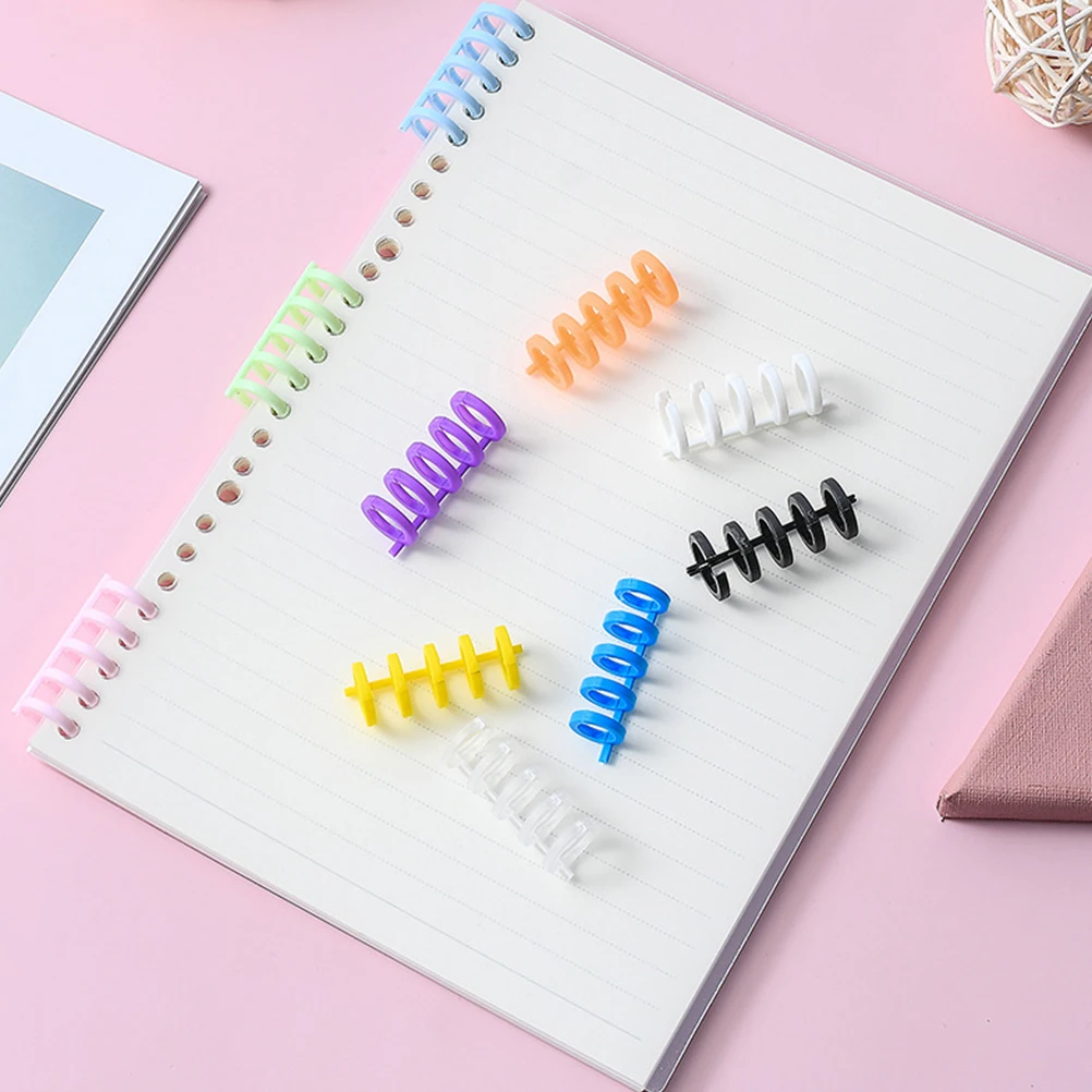 

5 Pcs Plastic Ring Binding Coils Spiral Notebooks Spines Loose Files