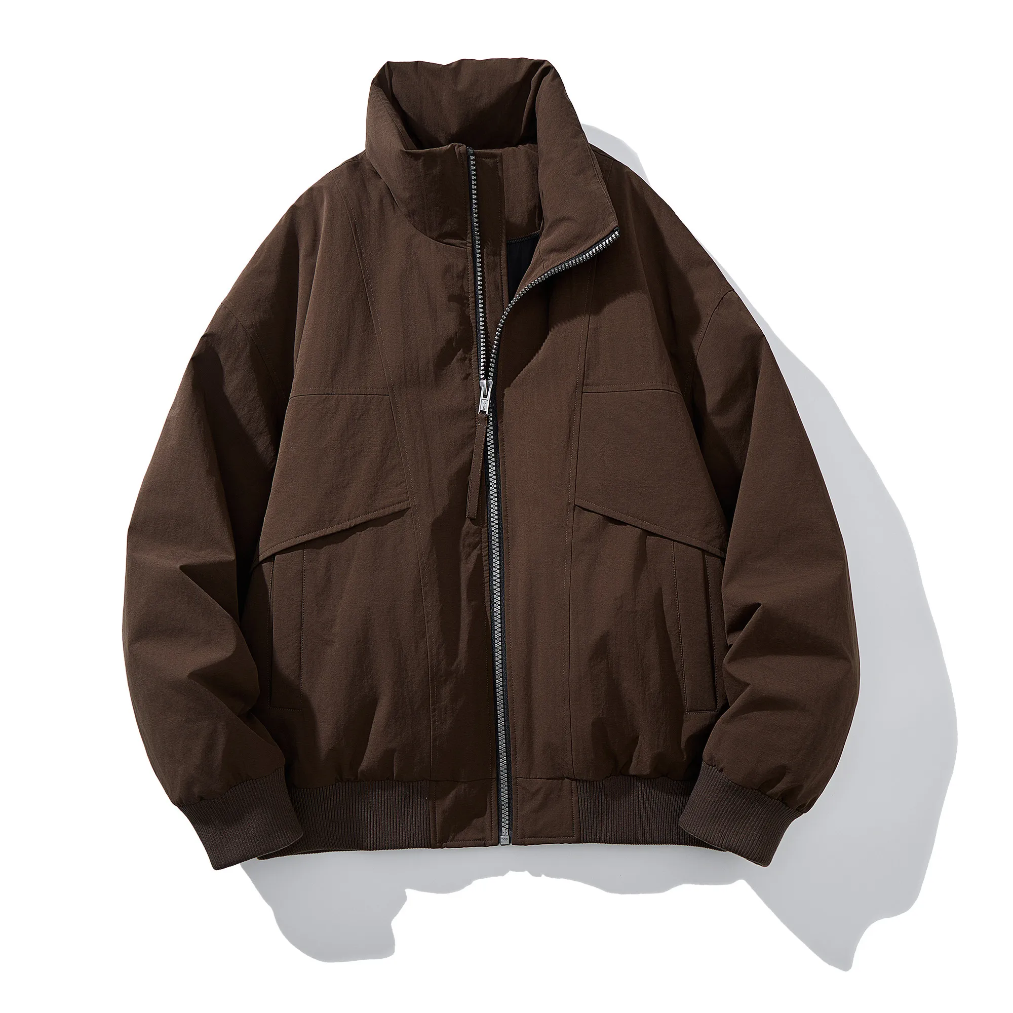 

Мужская повседневная короткая пуховая куртка 90% белый пух, теплая, для активного отдыха, из нейлоновой ткани, с эластичной молнией, длинный рукав