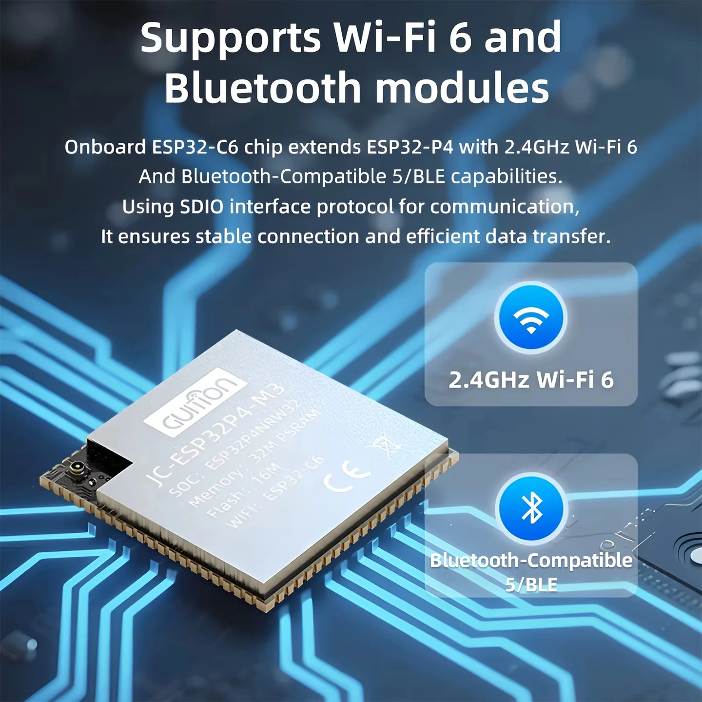 ESP32-P4 ESP32-C6 Dual Core Module JC-ESP32P4-M3 32MB PSRAM 16MB Flash WiFi BT BLE 5 Core Board for RC Robot DIY Development
