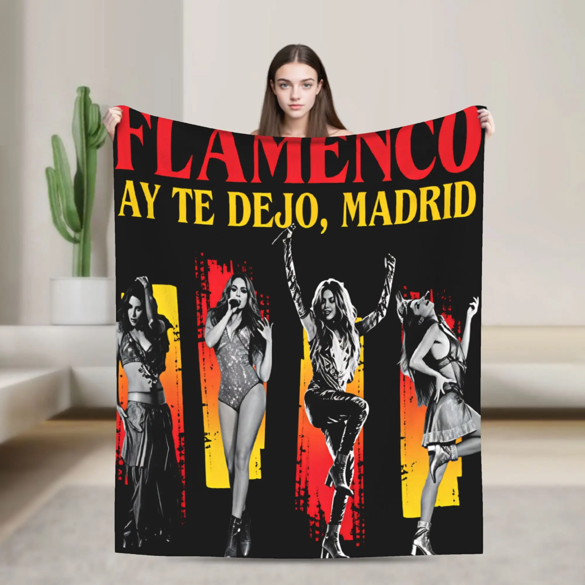 Flamenco Ay Te Dejo Madrid Shakira Vintage Concert Poster Blanket Quality Comfortable Bedding Throws Bedroom Trend Bedspread
