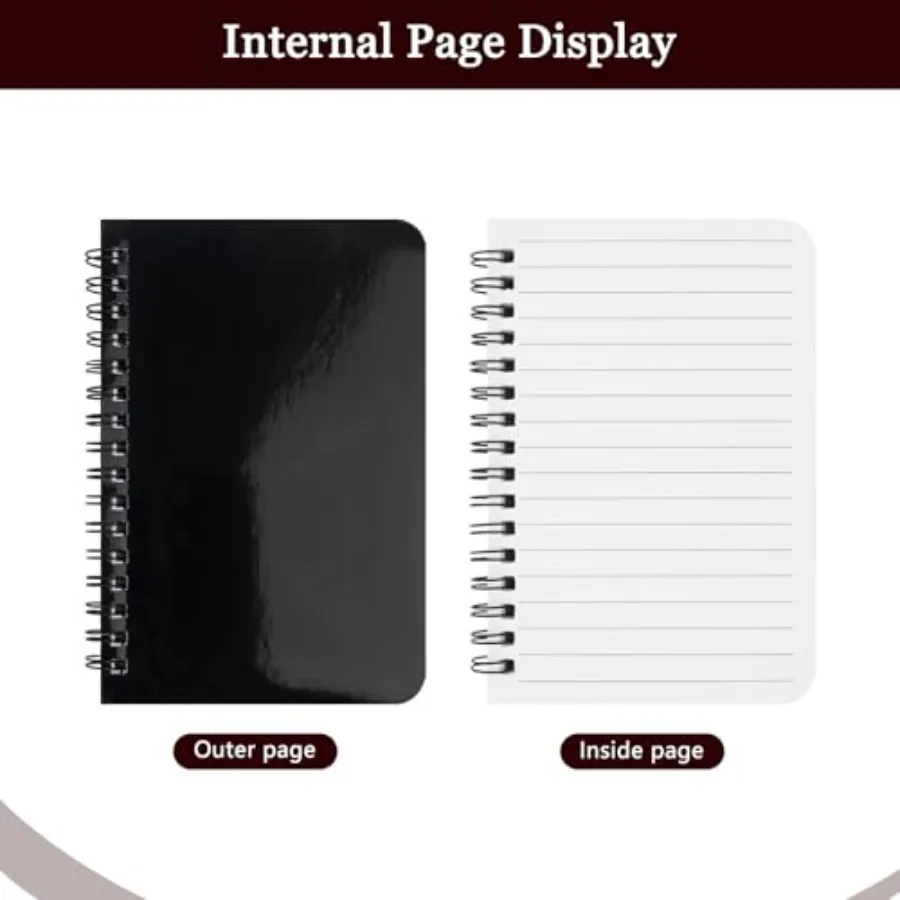 دفتر ملاحظات حلزوني 4 عبوات من دفتر الملاحظات الصغير 4.1 × 6.1 بوصة 60 ورقة 120 es A6 Mini Jourl غلاف فني مسطر #3