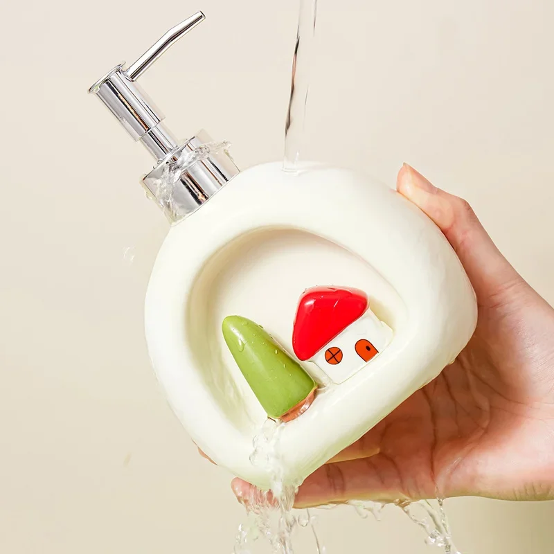 600ml soap dispenser ceramic press lotion bottle household toilet hand lotion bathroom shampoo shower gel separate bottles