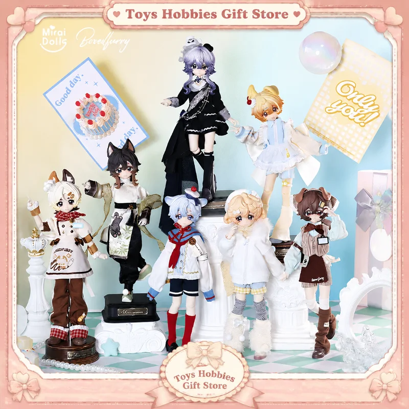 In Stock Mirai Dolls Boxed Furry Series 1/8 Action Figure Bjd Blind Box Anime Character Doll Model Desk Ornament Collect Toy