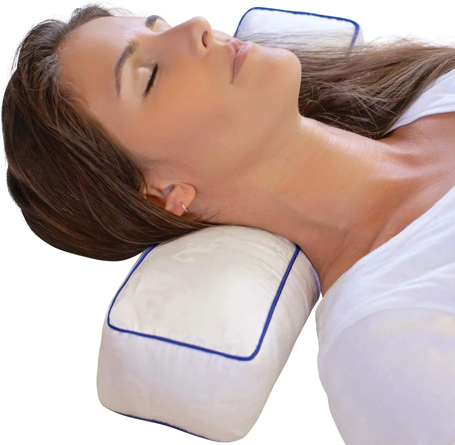 

Adjustable Cervical Neck Roll Pillow for Pain Relief, Better Than Memory Foam, Multi-Use Support for Sleeping and Travel