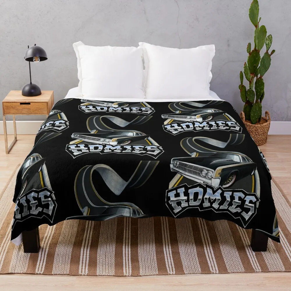 Lowrider 90s Homies Old School Chicano Throw Blanket Thermal Soft Big Blankets