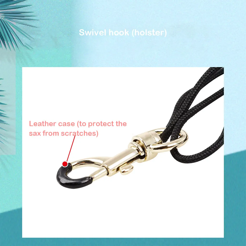 أشرطة جلدية من القطن ساكس مقاومة للاهتراء ومقاومة للخدش وحزام معلق خفيف الوزن وحزام الساكسفون للطلاب باللون البرتقالي